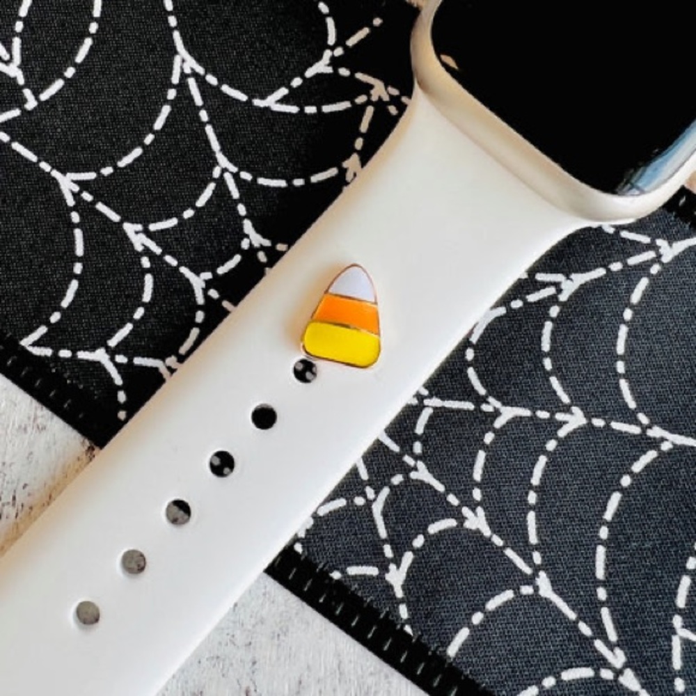 Halloween Candy Corn Charm For Silicone/Leather Watch Band - NEW